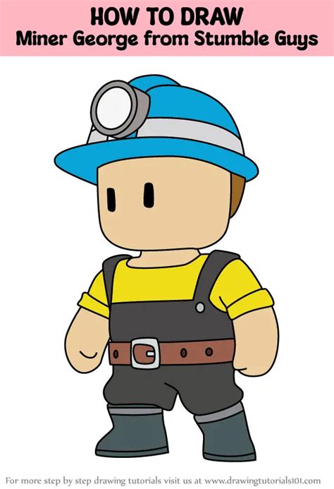 How To Draw Miner George From Stumble Guys Stumble Guys Step By Step