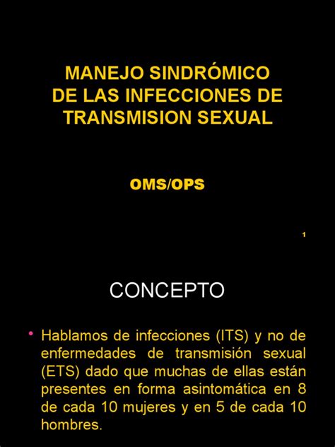 Manejo Sindromico De Its Pdf Infección Transmitida Sexualmente Epidemiología