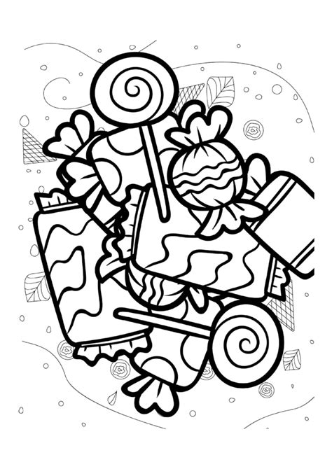 Sweet Candy Coloring Pages I Fun For Kids And Adults