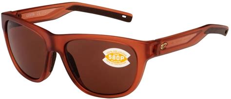 Costa Del Mar Bayside Matte Coral Round Copper Lens Unisex Sunglasses BAY 194 OCP