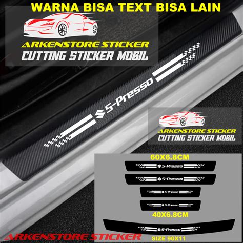 Door Sticker Sill Plate Carbon D Car S Presso Sticker Carbon D