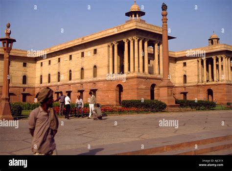 New Delhi India Rajpath Government Buildings Stock Photo, Royalty Free ...