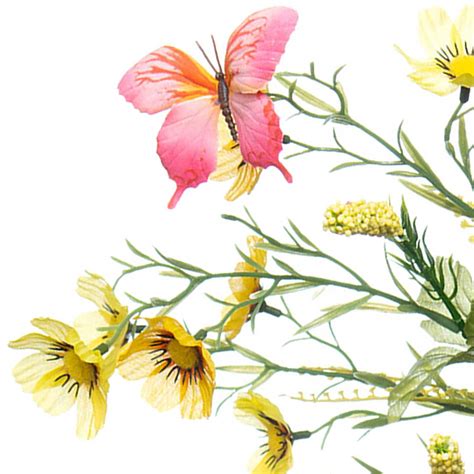 Yellow Cosmos, Heather & Butterfly Bush, 20"