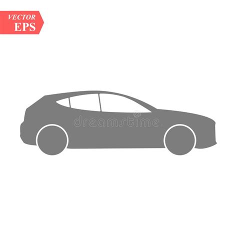 Simple Car Icon Vector Flat Hatchback Symbol Perfect Black Pictogram