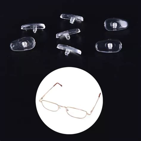 Pairs Screw On Oval Silicone Nose Pads For Glasses Eyeglass New U Ap