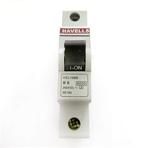 MCB S Havells HSL106B B6 6A 6 MCB Circuit Breaker Type B