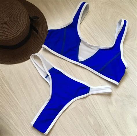 Stock Colors Sheer Mesh Insert Swimwear Lady Thong Bikini Set Buy Thong Bikini Set Thong