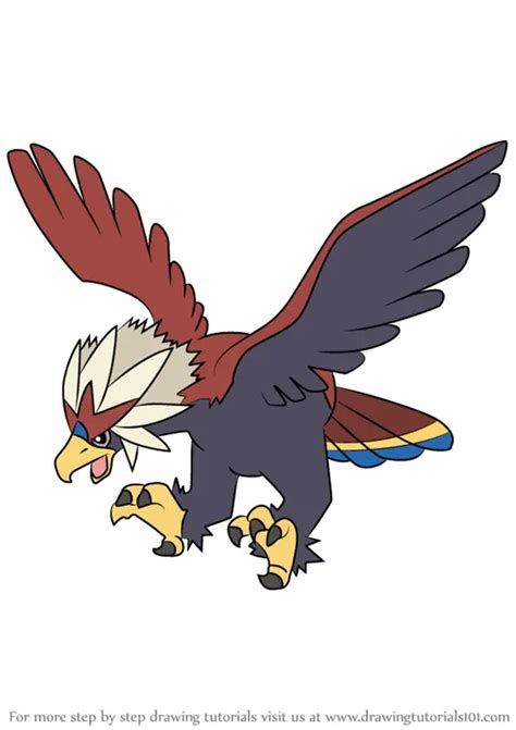 Learn How To Draw Braviary From Pokemon Pokemon Step By Step