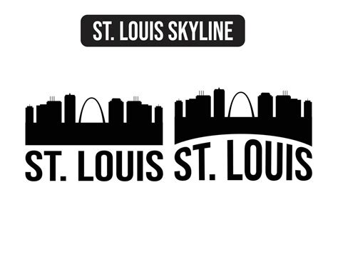 St Louis Skyline Silhouette Vector Illustration 8630432 Vector Art At