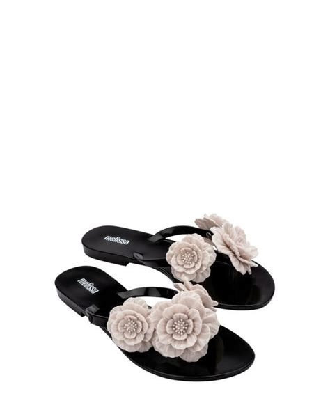 Melissa Harmonic Springtime Flip Flop In Black Lyst