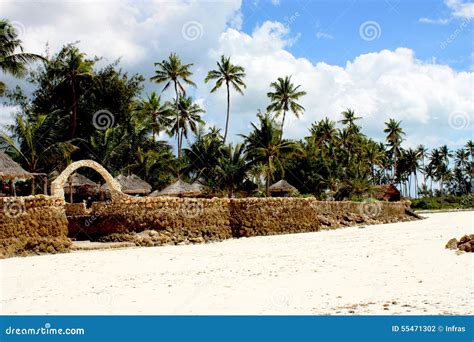 Arch Gate To the Village from the Beach. Stock Photo - Image of sand ...