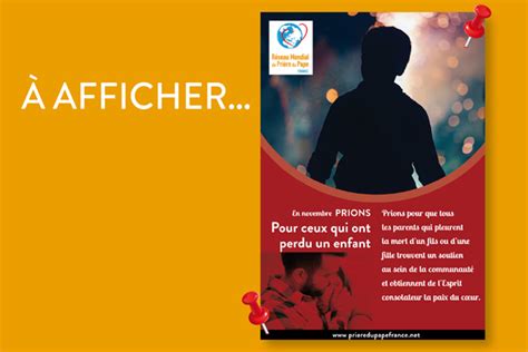 Une Affiche Pour Prier L Intention Du Pape En Novembre R Seau Mondial