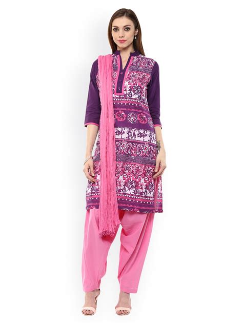 Buy Jaipur Kurti Purple Pink Patiala Kurta Set With Dupatta Apparel