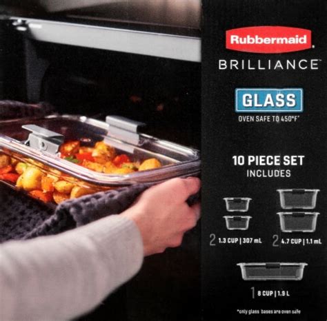 Rubbermaid® Brilliance Glass Storage Container Set, 10 pc - Pick ‘n Save