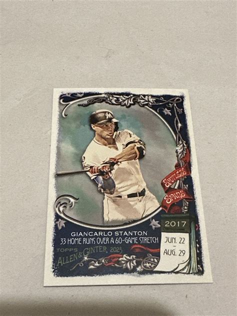 Topps Allen Ginter Spotless Spans Ss Giancarlo Stanton Miami