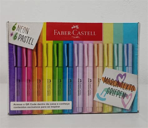 Kit Grifpen Faber Castell Caneta Marca Texto 12 Peças KIT MTZF