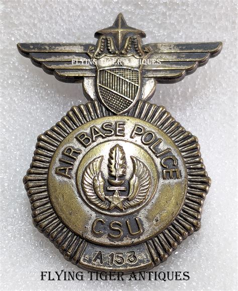 Rare 1950s USAF Europe Germany Air Base Police Badge CSU #A153: Flying ...