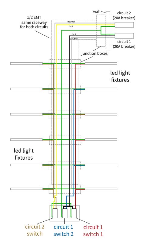 Two lighting circuits with three switches. Would wiring this way be correct? : r/askanelectrician