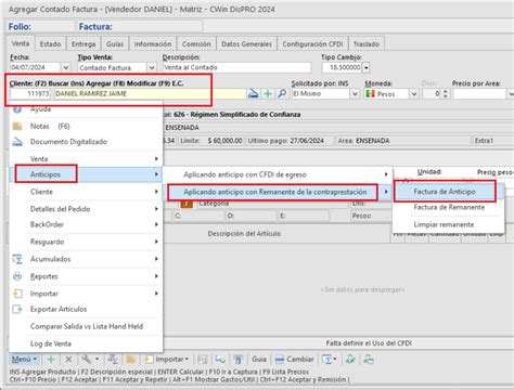 Clientes Anticipos Facturaci N Aplicando Anticipo Con Remanente De