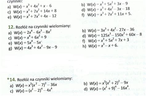 Dzia Wielomiany Prosz O Dok Adne Rozwi Zanie Zada Kt Re