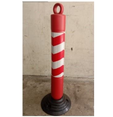 Stick Cone T Top Bollard Base Rubber 80 Cm Pembatas Jalan