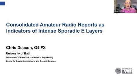 Consolidated Amateur Radio Reports As Indicators Of Intense Sporadic E Layers Chris Deacon