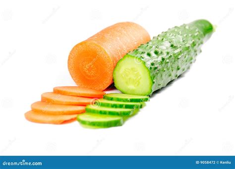 Cucumber And Carrot Stock Photo Image Of Carotene Cucumber 9058472