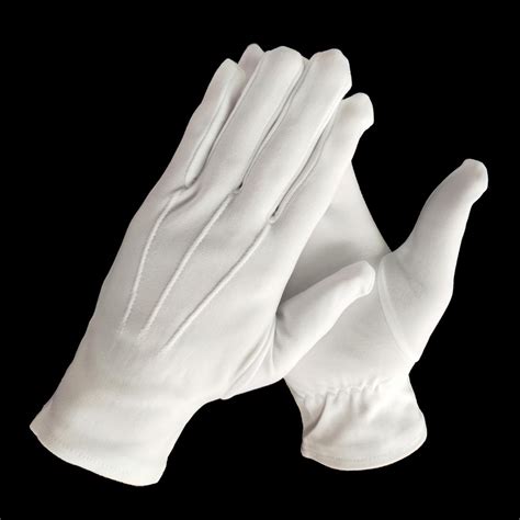 White Nylon Army Military Uniform Parade Gloves White Uniform Nylon Gloves And Polyester