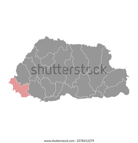 Samtse District Map Administrative Division Bhutan Stock Vector ...