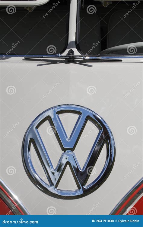 Volkswagen Gammal Vintage Minibus Retro Klassisk Logotyp Och