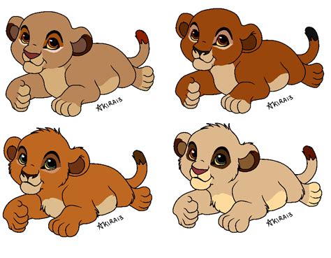 Simba and Nala Fan cubs for Miss Asiah by Claire-Cooper on DeviantArt