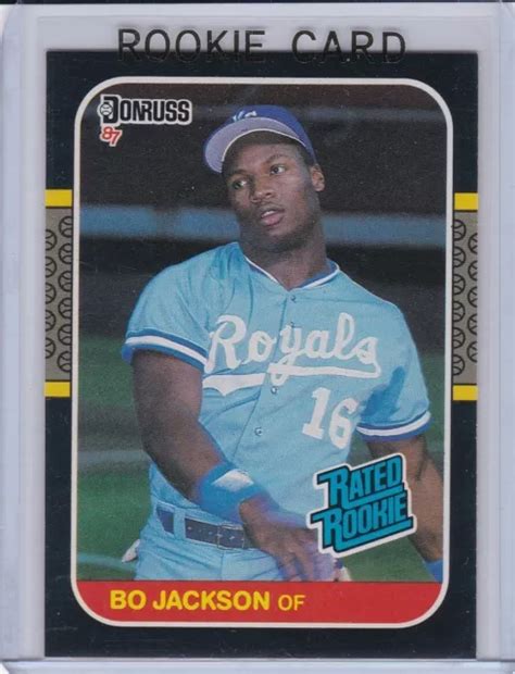 CARTE RECRUE BO JACKSON Donruss 1987 COTÉE RC Kansas City Royals