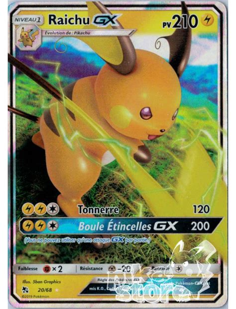 Fr Pok Mon Carte Sl Raichu Gx