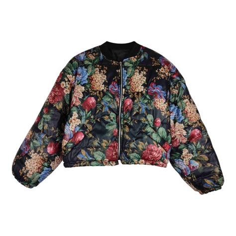 Vintage Floral Puffer Jacket For Women Imparfaite