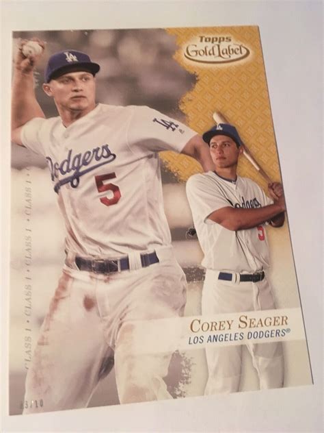 Topps Gold Label X Corey Seager Dodgers D Class