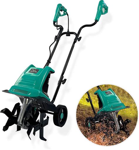 IncwBo Electric Garden Tiller Electric Cultivator 12 Inch Tilling Width