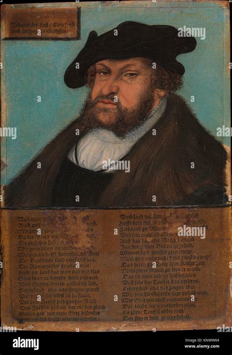 Johann I 1468 1532 The Constant Elector Of Saxony Artist Lucas