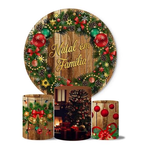 Trio Capas Cilindros Painel Natal Em Familia Veste Facil Shopee Brasil