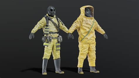 Hazmat Nbc Suit Rigged D Model By Albin In Nbc Model Skeletor