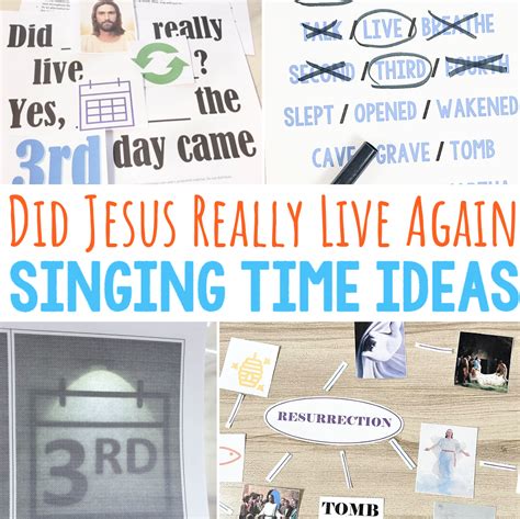 Did Jesus Really Live Again Flip Chart Lyrics Primary Singing