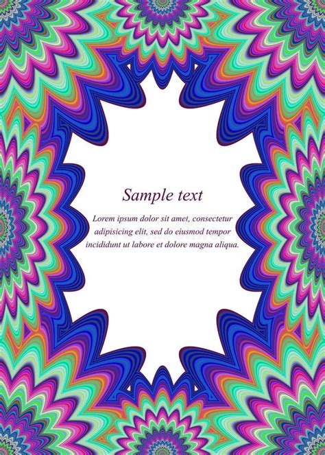 colored page border design template stock vector illustration