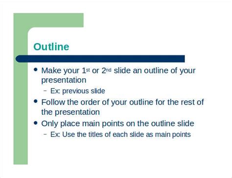 Presentation Outline Template 24 Free Sample Example