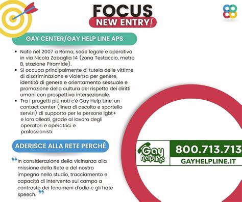 Focus Soggetti Di Rete Gay Center E La Gay Help Line Aps