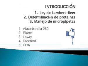 Introduccin Ley De Lambertbeer Determinacin De