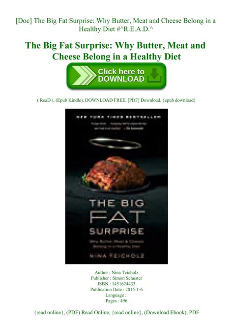 The Big Fat Surprise By Nina Teicholz A 30 Minute Instaread Summary Why Butter Meat And Cheese Belong In A Healthy Diet 3