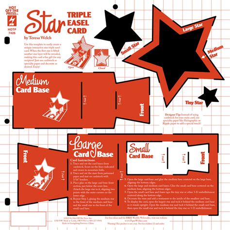 Paper Wishes Star Triple Easel Card Template