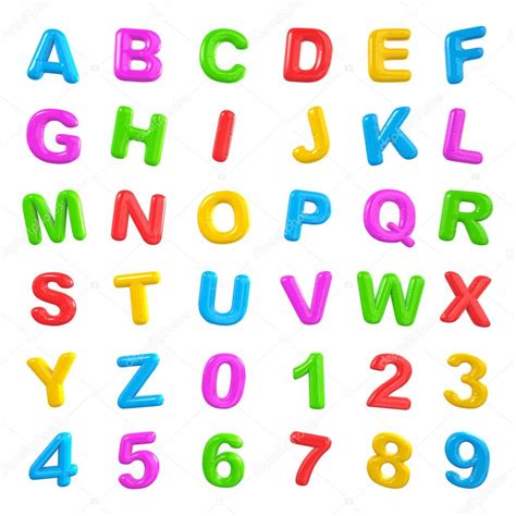 English Multi Coloured Alphabet And Number Stock Photo By Rawpixel