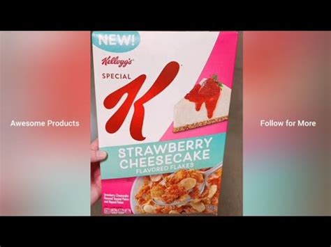 New Kelloggs STRAWBERRY CHEESECAKE Flavored Flakes Follow For More