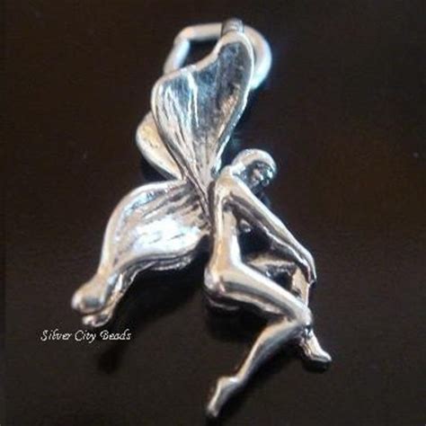 Pcs Antique Silver Naked Fairy Charms Size X Mm A Etsy
