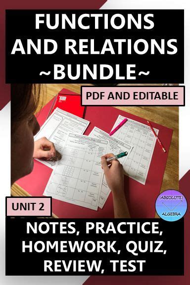 Functions And Relations Curriculum Bundle With Arithmetic Sequences